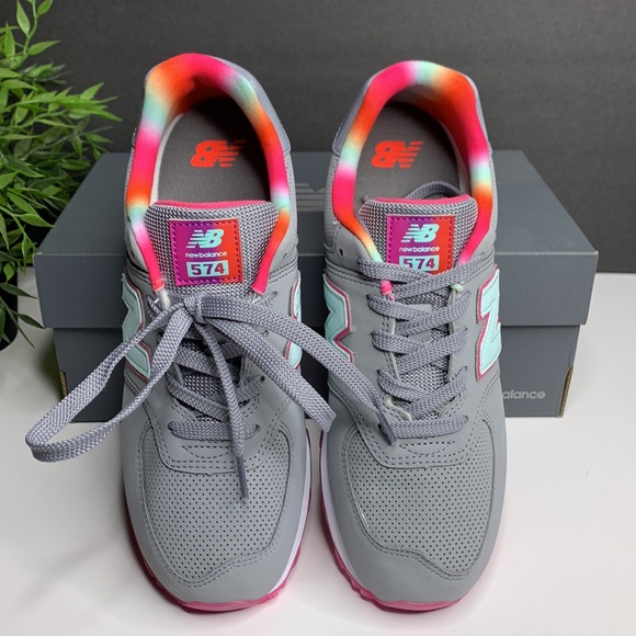 New Balance Kids 574 Classic Steel Bali Blue - Picture 5 of 10